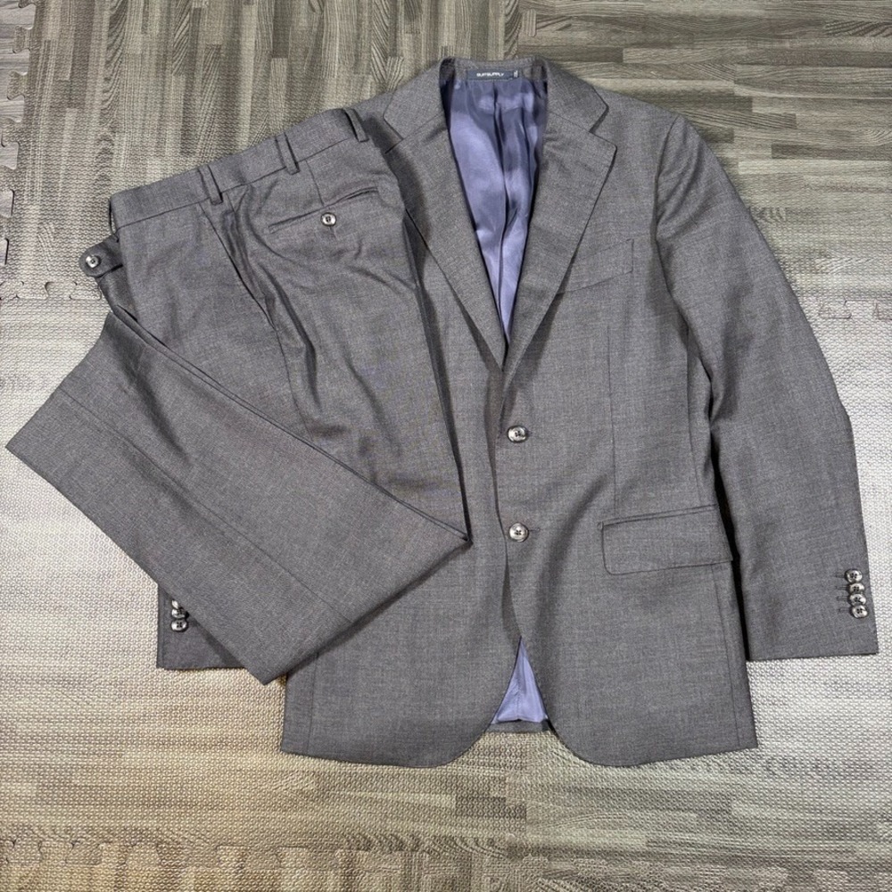 Suitsupply Suit Mens 36S Gray Vitale Barberis Canonico Super 110s Wool 2 Piece